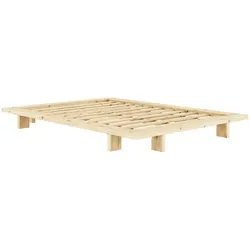 KARUP Design Japan Bett 140 x 200 cm - Betten aus Kiefer natur, minimalistisches Design inspiriert von japanischen Futons für ein modernes und zeitloses Schlafzimmer.