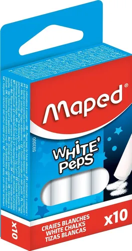 Maped Wandtafelkreide WHITE'PEPS rund weiß 10 Stück