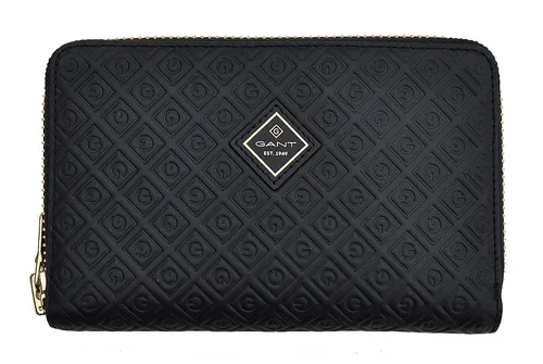 GANT - DAMEN GELDBÖRSE ICON G LEATHER WALLET - LEDER - SCHWARZ - NEU