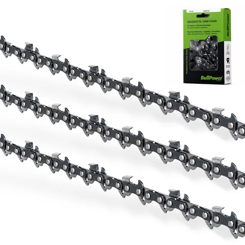 3x BullPower Sägeketten 3/8 1,3mm 57TG ersetzt Oregon 91PX057X 91PJ057X 91P057X