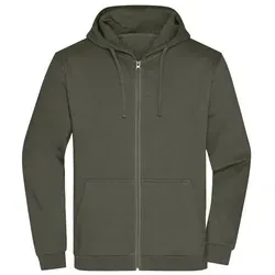 Herren Basic Kapuzen-Sweatjacke JN756, dunkelgrau, Größe 3XL - Arbeits- & Schutzkleidung: Klassische Sweatjacke mit Kapuze, ideal für den täglichen Einsatz, aus hochwertiger Sweat-Qualität mit angerauter Innenseite für optimalen Tragekomfort.