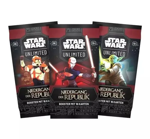 Fantasy Flight Games SWH0302DE Niedergang der Republik - Sammelkartenspiel, 24 Booster für epische Klonkriegs-Abenteuer und strategische Kämpfe