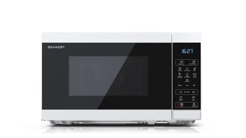 Sharp Mikrowelle YC-MS02E-W, 800 Watt, 20 Liter - Mikrowelle mit 800 Watt und 11 Leistungsstufen, inklusive 8 automatischer Programme und Kindersicherung. Ideal für schnelle und sichere Zubereitung von Speisen.