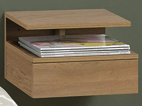 möbelando Nachttisch Nachtkonsole Nachtkommode Nachtkästchen Konsolentisch Randers I Wildeiche