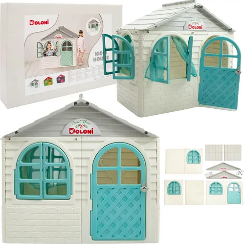 Kinder-Gartenhaus mit Vorhängen, Modell 02550/15