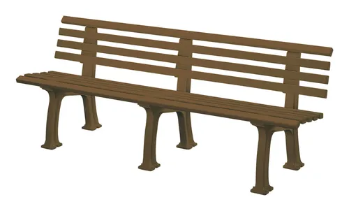 Blome Gartenbank Juist 4-Sitzer 2000 mm braun - Robuste Parkbank für 4 Personen, ideal für Garten oder Terrasse, mit wetterfester Oberfläche für langanhaltende Freude im Freien.