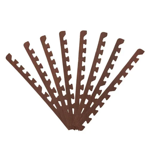 Sporttrend 24® 8 Endstücke dunkelbraun | für Bodenschutzmatten Fitnessmatten