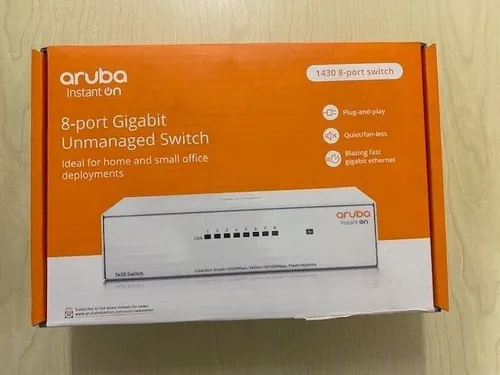 Hewlett Packard Enterprise Aruba Instant On 1430 8G Switch - Netzwerk-Switch mit 8 Gigabit RJ-45 Anschlüssen, ideal für kleine bis mittelgroße Unternehmen, bietet hohe Leistung und einfache Verwaltung.