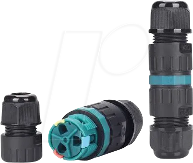 LDBS Heitronic 501325 Kabelverbinder 3-pol - Wasserdichter Kabelverbinder IP68 für Außenbereich, schraubenlos und schnell zu installieren – ideal für massive und feindrähtige Leiter.