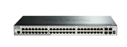 D-Link SmartPro DGS-1510-52X - Leistungsstarker L3 Managed Switch - Switch, L3, verwaltet, bietet 48 x 10/100/1000 + 4 x 10 Gigabit SFP+ Ports für hohe Netzwerkgeschwindigkeit und Flexibilität, ideal für Unternehmen.