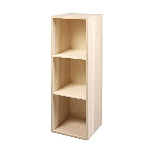 RAYHER 62599000 Wandregal aus Holz mit 3 Fächern
