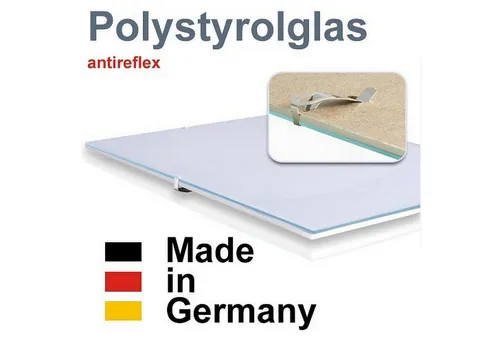 Bilderrahmen Neumann Einzelrahmen K-Clip Bilderhalter rahmenlos mit Kunstglas, antireflex