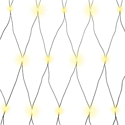 Gartenpirat LED-Lichternetz 4x4 m mit Timer-Funktion - Lichterkette für Außen & Innen, 360 LED warmweiß, energiesparend mit Timer für automatisches An- und Ausschalten, ideal zur festlichen Dekoration.