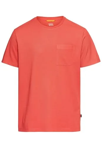 camel active Herren T-Shirt mit Brusttasche - Rot, XXL - T-Shirt für Herren aus leichtem, atmungsaktivem Material mit praktischer Brusttasche und Regular Fit, ideal für lässige Outfits.