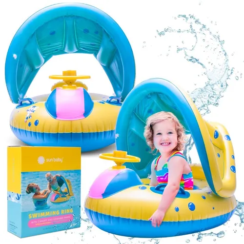 Baby Schwimmring Aufblasbar Schwimmring mit Sonnenschutz Sommer Schwimmreifen