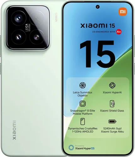 Xiaomi 15 - 12 GB RAM, 512 GB Speicher, 5G - Handy & Smartphone mit 5240 mAh Akku für lange Laufzeit und schneller 5G-Konnektivität, ideal für Multitasking und Gaming.