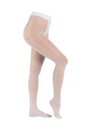 Camano Feinstrumpfhose dots 1er Pack in weiß von Camano
