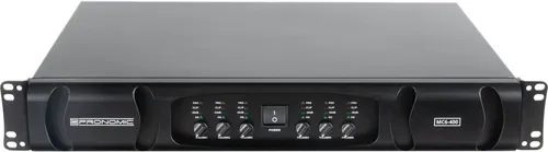 Pronomic MC6-400 Endstufe - Verstärker mit 6 Kanälen und 3600 W Leistung, ideal für professionelle Audioanwendungen und flexibles Sound-Management.