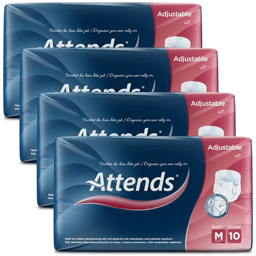 ATTENDS Adjustable 10 Medium - Flexibler Hüftbund - Inkontinenzeinlagen mit flexiblem Hüftbund für optimalen Sitz und hohen Tragekomfort, ideal für aktive Menschen.