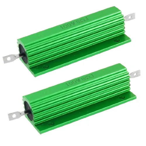 sourcing map 100W 8 Ohm Schraube Gewindebohrer montiert Aluminium gehüllt drahtgewickelte Widerstände 2 Stk.