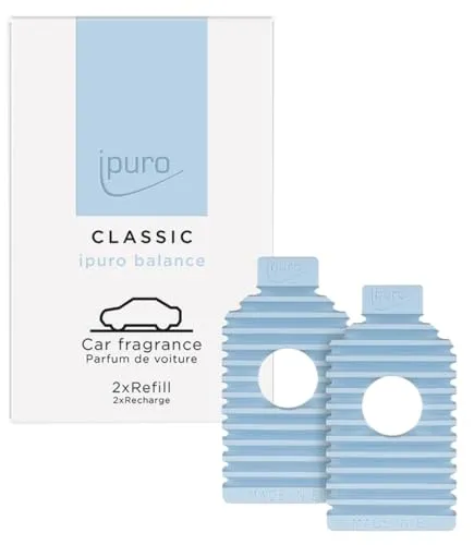 ipuro Classic Car Line Autoduft Balance EVA Refill 2x9g - Maritimer Duft für Auto mit luftigen Noten für Entspannung - Langanhaltender Auto Lufterfrischer - Passend für ipuro Classic Autostecker Clip