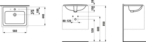 LAUFEN PRO A Einbauwaschtisch 560x440mm von LAUFEN