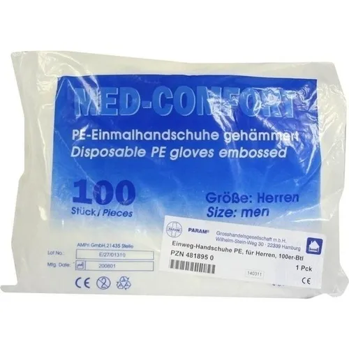 HANDSCHUHE Einmal f.Herren Btl. 100 St.