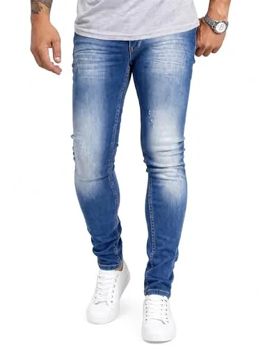 Rock Creek Designer Herren Jeanshose - Slim Fit Stretch Jeans in Blue Washed - Hochwertige Rock Creek Herren Jeans in Slim Fit, angenehm elastisch für besten Tragekomfort. Ideal für jeden Anlass, erhältlich in 32 Größen.