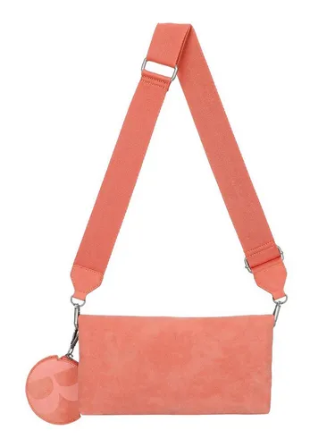 Fritzi aus Preußen Umhängetasche Ronja Cross Body Bag - Umhängetasche in Velourslederoptik mit abnehmbarem Schulterriemen, geräumigem Hauptfach und stylishen Pocket-Anhänger – ideal für modebewusste Frauen.