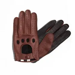 Hand Gewand by Weikert Lederhandschuhe BRAD- Hirschleder Auto-Handschuhe, handgenäht mit Touchscreen Funktion braun 8