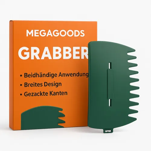 MEGAGOODS Laubgreifer Set XL mit Zacken