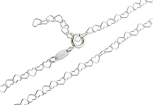 Elegante Fußkette Herzen klein aus 925 Silber - Längen wählbar 23-30cm - Ketten für Damen, elegante Fußkette aus echtem 925 Sterlingsilber, in verschiedenen Längen erhältlich und schnell versandfertig.