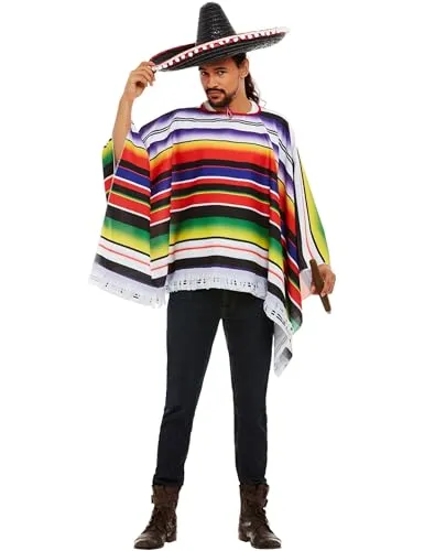 Poncho Mexicana Einheitsgröße von Smiffys