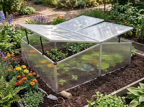 Aluminium Frühbeet PLANTBOX XXL – Flexibles Gewächshaus für Zuhause - Schneller Auf- und Abbau dank praktischem Stecksystem. Schützt Ihre Pflanzen vor Kälte und Sonne. Mit stabilen Doppelstegplatten und verstellbaren Dachöffnungen für optimales Pflanzenklima.