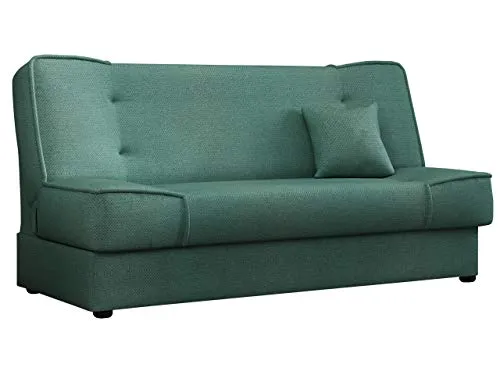 Mirjan24 Schlafsofa Gemini mit Bettkasten – 3 Sitzer Sofa mit Schlaffunktion - Elegantes Schlafsofa mit Bettkasten und absolut ebener Schlaffläche (175x104 cm) – ideal für Gäste. Füße aus silbernem Kunststoff und stilvolles Design, perfekt für jedes Wohnzimmer.