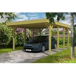 Skan Holz Flachdach-Einzelcarport Friesland 397 cm x 555 cm von SKAN HOLZ
