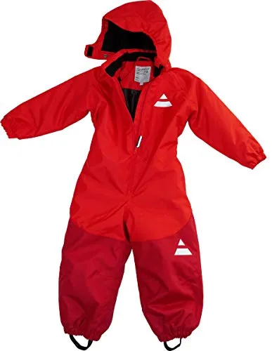 Maylynn Outdoor Schneeanzug rot - Schneeanzug für Jungen, atmungsaktiv und wasserdicht (5000mm), ideal für kalte Wintertage. Verstärkt an Po und Beinen, mit abnehmbarer Kapuze und Reflektoren für zusätzliche Sicherheit.