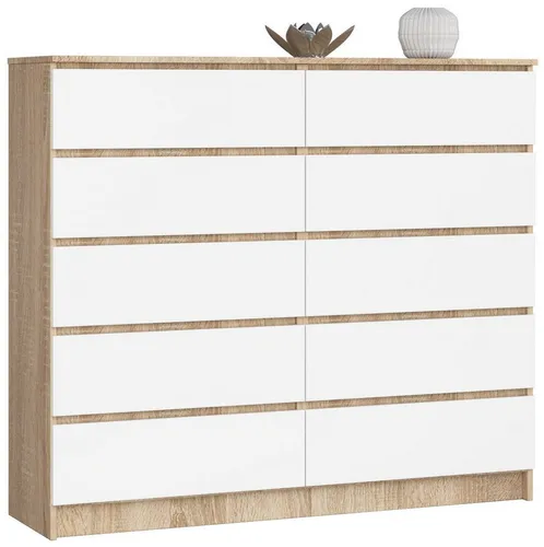 Raumhirsch Furniture Kommode mit 10 Schubladen 138 cm breit Holz Schrank, (viele Farbvarianten