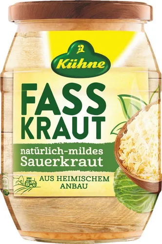 Kühne Fasskraut, natürlich mildes Sauerkraut 720 ml