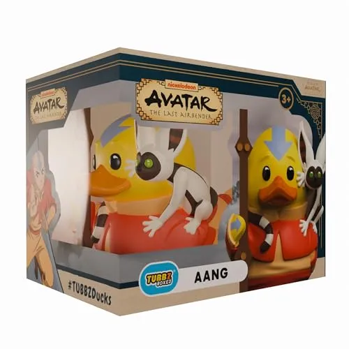 TUBBZ Box-Ausgabe: Avatar The Last Airbender – Aang Cosplaying Gummiente - Sammlerstück: Aang als Gummiente im Chibi-Stil. ideal für Fans und Sammler, aus hochwertigem PVC gefertigt, perfekt als dekoratives Element oder Geschenk.