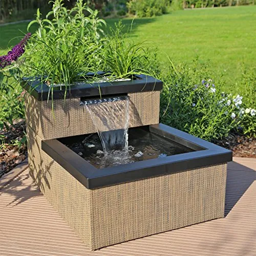 CLGarden Miniteich MTWS1 mit Wasserfall und LED Beleuchtung von CLGarden