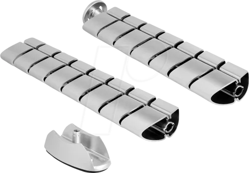 Delock Kabelkanal für Tisch - 74 cm - Silber - Kabelführung für einen ordentlichen Arbeitsplatz, mit elegantem Design und einfacher Montage, ideal zur Vermeidung von Kabelsalat.