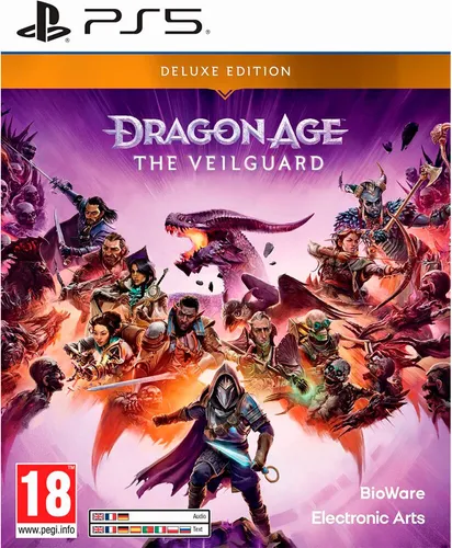 Dragon Age: The Veilguard (Deluxe Edition) für PS5 - PS5-Spiel mit atemberaubender 4K-Grafik, blitzschnellen Ladezeiten und immersivem haptischen Feedback. Erleben Sie eine packende Geschichte und strategische Kämpfe in der faszinierenden Welt von Thedas.