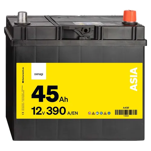 Denagi 45Ah Autobatterie ASIA A45R 12V Wartungsfrei 340A Kompakt Zuverlässig