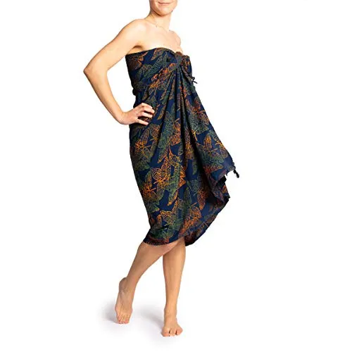 PANASIAM Sarong B808 Dunkelblatt, L, mehrfarbig,PANASIAM