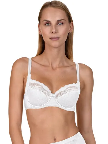Lisca Bügel-BH Evelyn - Eleganter Spitzen-BH mit Tragekomfort - Funktionsunterwäsche mit komplett mit Spitze überzogenem Brustbereich, blickdichtem unteren Cup und verstellbaren Zierträgern für optimalen Halt und Stil.