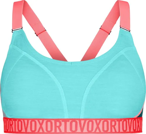 Ortovox Sport-Bustier 150 ESSENTIAL SPORTS TOP W ice waterfall - Funktionsunterwäsche für Bergsportlerinnen, atmungsaktiv und schnell trocknend, mit weichen, herausnehmbaren Pads für optimalen Tragekomfort und perfekten Sitz.