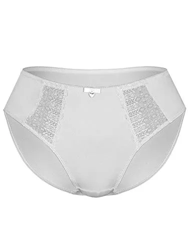 Sassa Damen Slip 47889, Einfarbig, Gr. 46, Weiß (Weiß 00100)