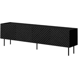 Mirjan24 TV-Lowboard – Modernes Design für Ihr Wohnzimmer - Stylisches TV-Lowboard aus Holzwerkstoff in Schwarz, ideal für Ihr Wohnzimmer. Mit großzügigen Maßen von 200x59x40 cm bietet es viel Platz für Ihre Geräte und Dekoration.