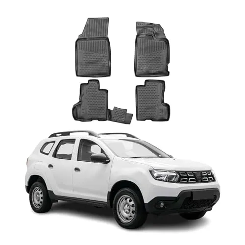 OMAC Auto-Fußmatten für Dacia Duster 2018-2024 - Fahrzeugspezifische TPE Fußmatten, rutschfest und wasserfest für optimalen Schutz und einfache Reinigung im Innenraum Ihres Dacia Duster.